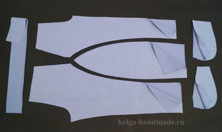 Выкройка детских трикотажных брюк с боковой вставкой