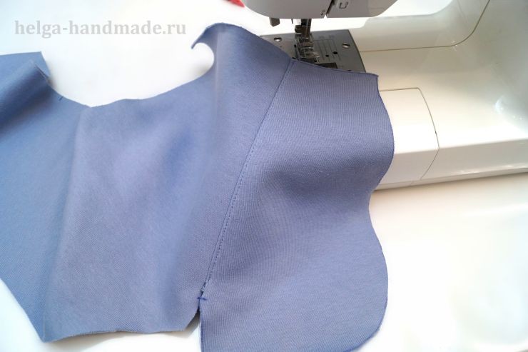 Отстрачиваем шов в край мешковины кармана