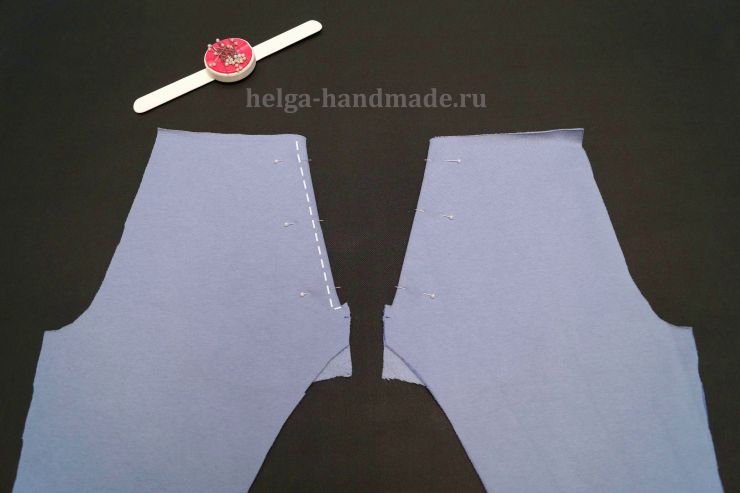 Отстрачиваем вход в карман по лицевой стороне