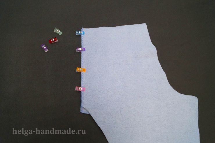 Стачиваем боковые срезы