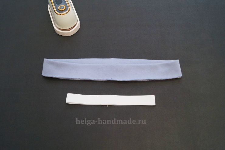 Приутюживаем пояс по сгибу