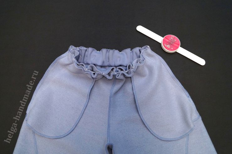 Притачиваем пояс к брюкам