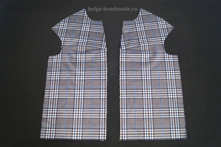 Переносим вытачки на деталях полочки