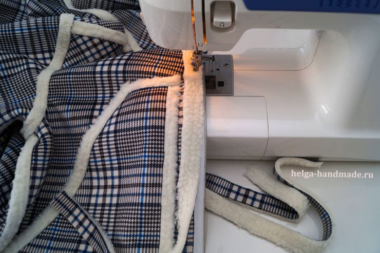 Обработка молнии на куртке с мехом