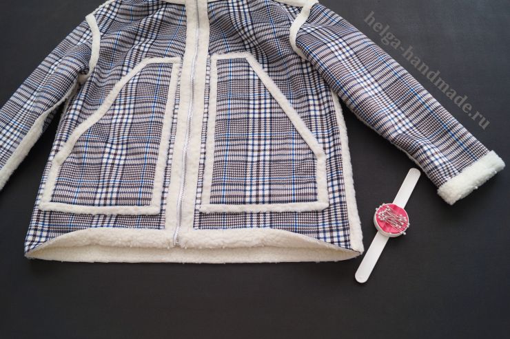 Обработка нижнего среза и рукавов на дубленке