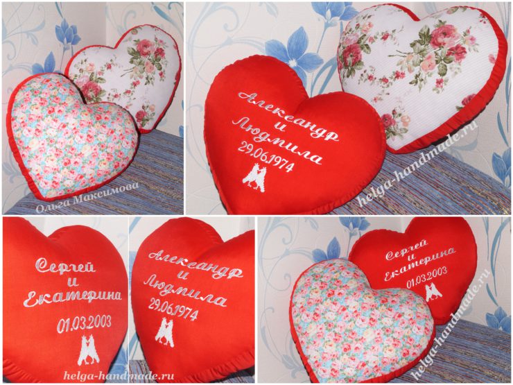 Сердечная подушка: 3 декоративные изделия своими руками