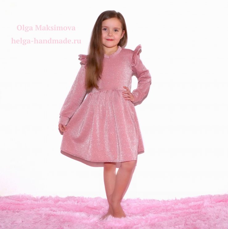 Платье принцессы, 1 цвет и 5 размеров, простое однотонное платье для девочек от 2 до 6 лет