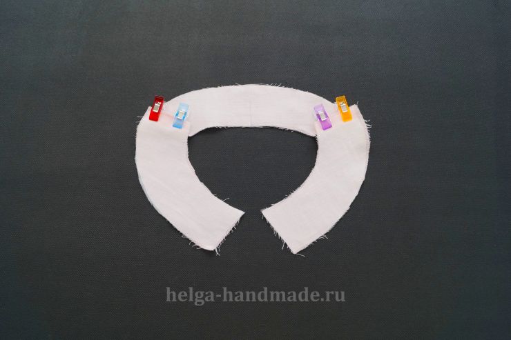 Стачиваем обтачку горловины