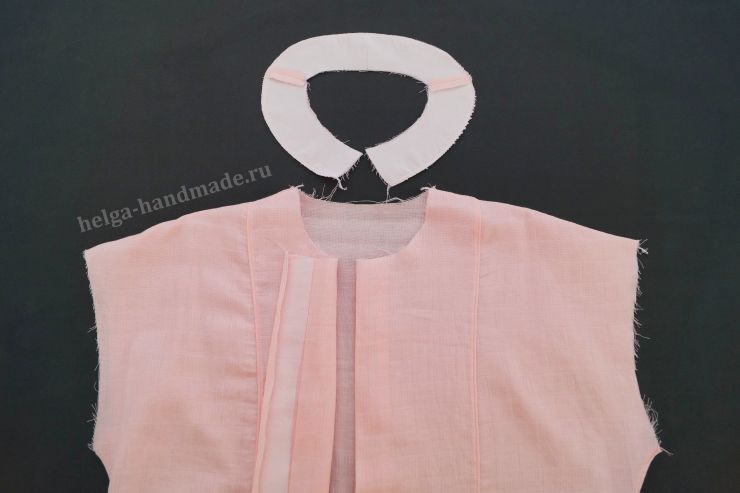 Шью блузку. Обработка горловины обтачкой