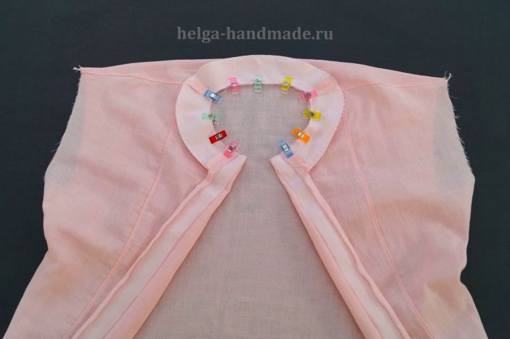 Обработка горловины обтачкой