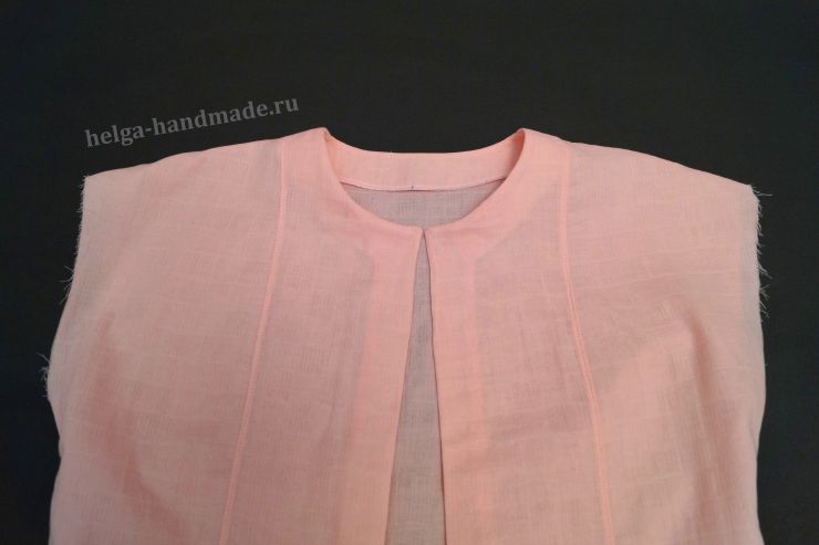 Обработка горловины обтачкой