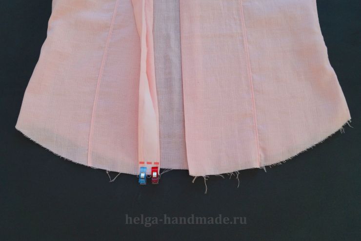 Обработка нижнего среза блузки