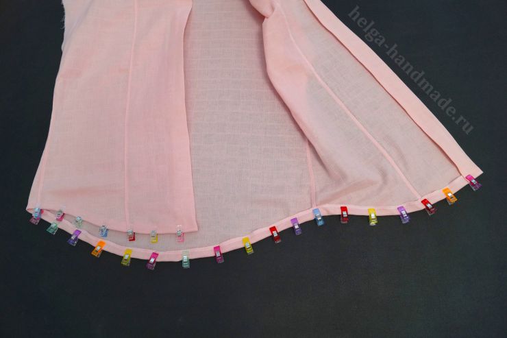 Обработка нижнего среза изделия